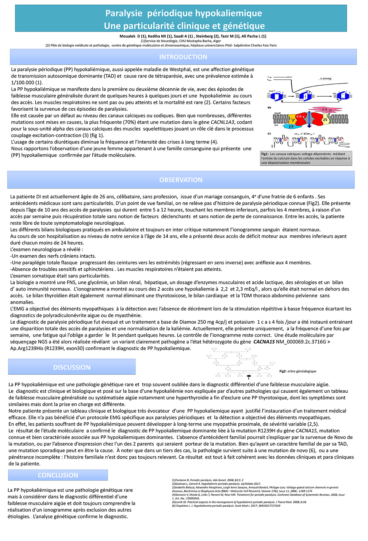 Paralysie périodique hypokaliemique Une particularité clinique et génétique