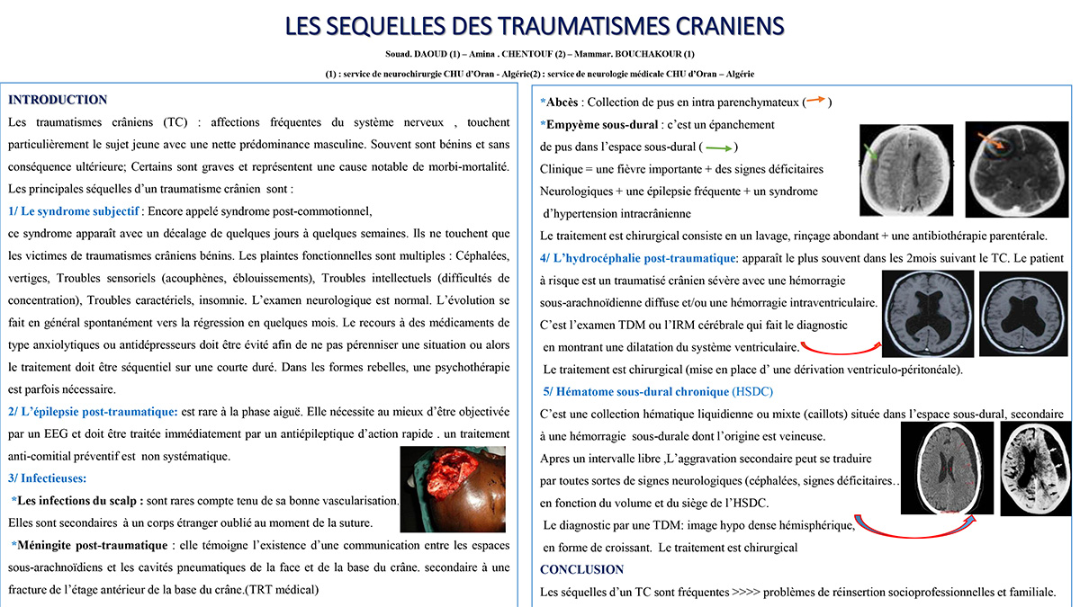 LES SEQUELLES DES TRAUMATISMES CRANIENS